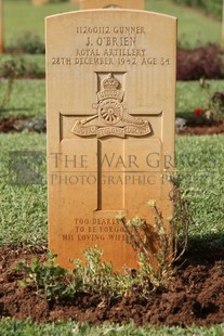 BEIRUT WAR CEMETERY - O'BRIEN, JAMES